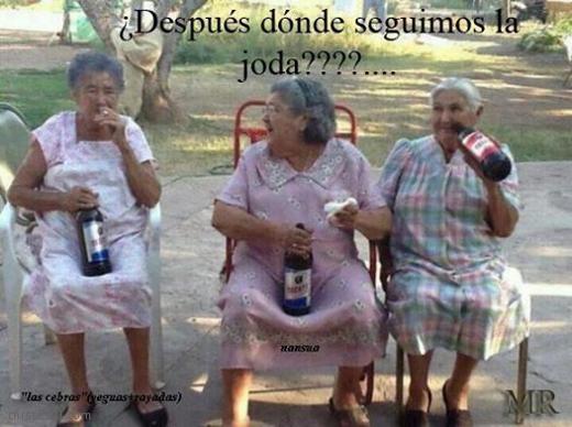 Two Old Ladies Drinking Beer Two Old Ladies Drinking Beer